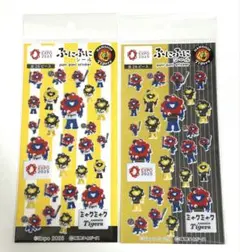 新品未開封　阪神タイガース　ぷにぷにシール　2種2個セット　ミャクミャク　シール