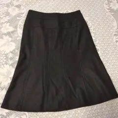 コルディア　ブラック フレアスカート 切り替えデザイン