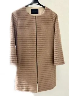 ユナイテッドアローズ　コート　ノーカラー　アンゴラ　ウール混　羽織
