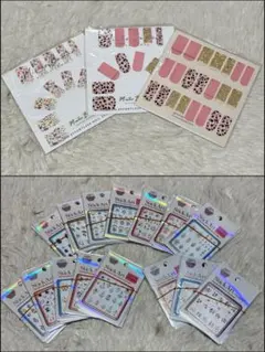 ネイルシール：ミスターバウアー：ジェルネイル ネイルアート まとめ売り 18枚