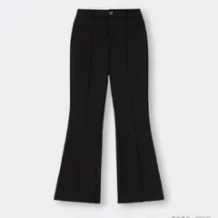 GU カットソーカラーフレアスラックス ブラック M