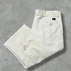 【W36】DOCKERS 2タック ワイドストレート チノパン オフホワイト古着のサムネイル