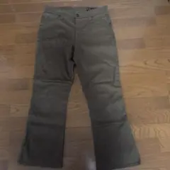 SOMETHING ブーツカットデニム パンツ カーキXL