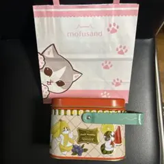 mofusand 猫デザイン小型缶と紙袋