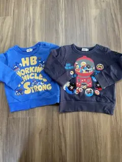 ホットビスケッツ、ダブルビー トレーナー 2点セット 90cm