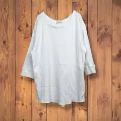 ジャーナルスタンダード　ワッフル　七分袖カットソー　カジュアル　白　トップス