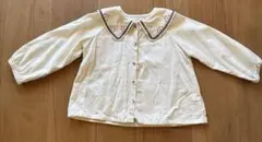 ZARA クリーム色 長袖シャツ 2-3歳 刺繍　98cm