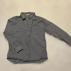 ハニーズ チェック柄 Mサイズ 長袖 シャツ 白色 黒ブラウス