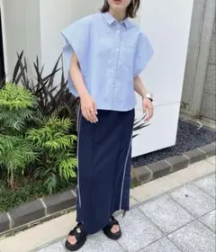 KBF WIDEボックスシルエットシャツ