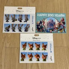 【新品・未使用】ディズニー ズートピア ニック&ジュディ 証明写真 ステッカー