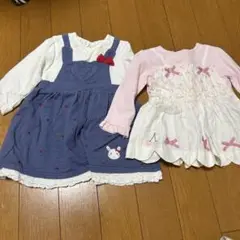 クーラクール　ワンピース2点セット　80サイズ　うさぎ　リボン