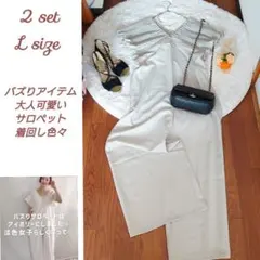2点セット コーデ売り まとめ売り バズりアイテム 淡トーンが上品 大人可愛い