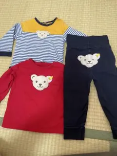 シュタイフ★クマ刺繍付き★トップス＆パンツセット★