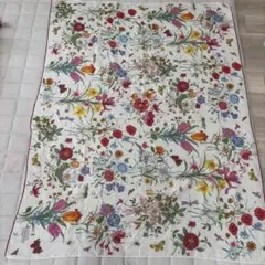 GUCCI フローラ　コットンシルク　スカーフ　花柄　ビンテージ　153cm