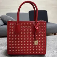 MICHAEL KORS レッド スタッズ ショルダーバッグ