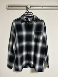 Cal Top ブラック/ホワイト チェック 長袖シャツ