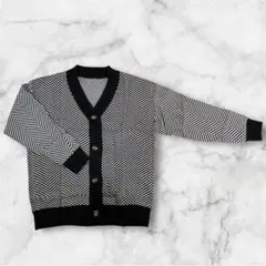 11 新品 レディース ニット セーター カーディガン フリーサイズ ボーダー