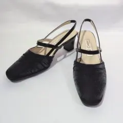 RIZ Comfort バックストラップパンプス 23cm EEE 黒 日本製のサムネイル