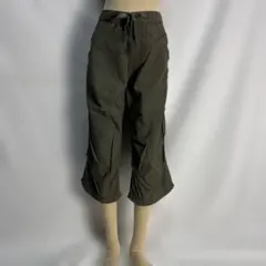 UNIQLO ナイロンパンツ カーキ M クロップド
