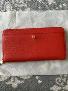 コールハーン赤い（オレンジ系）長財布 Made in Japan