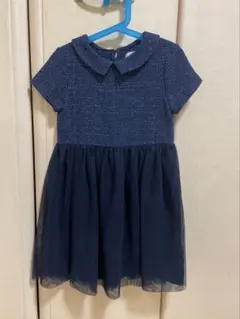 ZARAKIDS girls 襟付ラメチュールワンピース　フォーマル　セレモニー