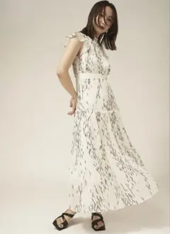 FRAY ID　 シフォンプリーツワンピース　FWF0222054