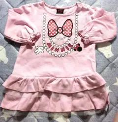 BABYDOLL ミニーマウス フリル付きTシャツ ピンク