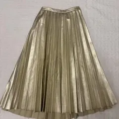 【ZARA】ゴールド プリーツスカート サイズ164cm