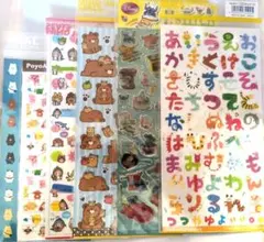 動物キャラクター シール 6セットスティッチ1枚