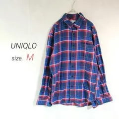 ユニクロ【M】フランネルチェックシャツ