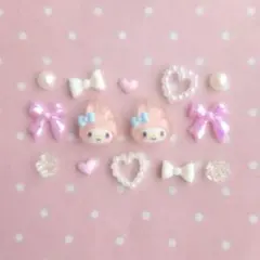 マイメロディ ネイルパーツ セット サンリオ ウィッシュコア デコ レジン 3dのサムネイル