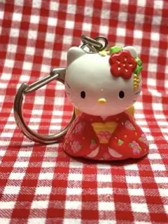 ハローキティ 着物 ストラップ 2014年製 レトロ 当時物 希少