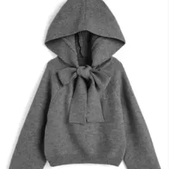 GRL フード付きリボンニットトップス an1925