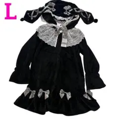 sanrio サンリオ 月夜のメロクロ ルームウェア　耳付きパーカー L 黒