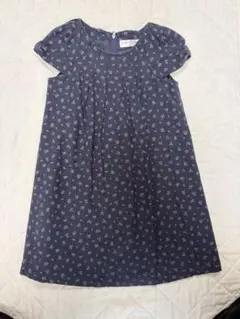 花柄半袖ワンピース ネイビー　CHOPIN