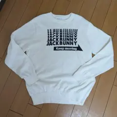 Jack Bunny セーター ゴルフウェア メンズ ホワイト　Lサイズ