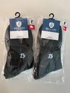 BALLLINE バスケットボールソックス 2足セット 25〜28㎝ グリーン