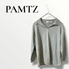 RAMUZ サイズ4 ライトグレー Vネック 長袖シャツ カシミヤ混