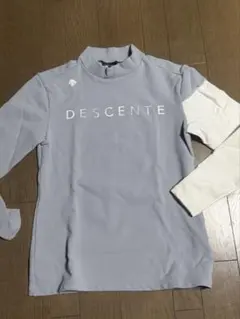 Descente LUXE クリスタルコレクション ハーフジップシャツ ホワイト