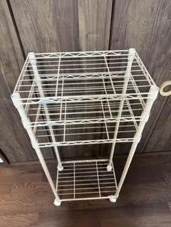 【美品】くすみベージュスチールラック