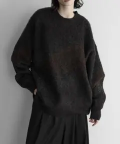 EVCON JAMIESONS CREW NECK KNIT BLACK MIX - メルカリ