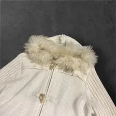 BURBERRY カシミヤ ラクーンファー ダブルジップ ボアニットパーカー BURBERRY カシミヤ ラクーンファー ダブルジップ ボアニットパーカー