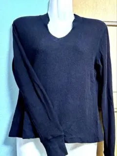 Talbots ブラック Vネック カットソー