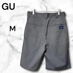 希少✨GU ジーユー チノボリュームハーフパンツ 【M】コラボ ロゴマーク