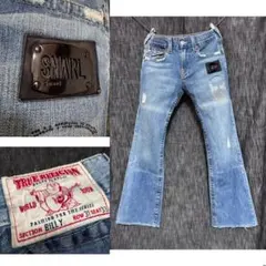 TRUE RELIGION スワロ装飾　ブーツカットデニム　Y2K BILLY