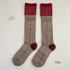 靴下　ロングソックス　ハイソックス　北欧　チェック柄　個性派　カラフル　おしゃれ