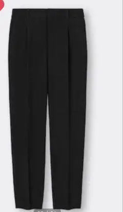 ジーユー　起毛タックテーパードパンツ　M