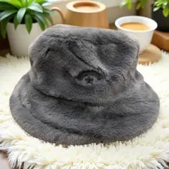CN FUR BUCKET HAT CONVERSEグレー ファーバケットハット