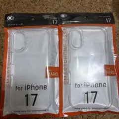 iPhone 17用 ハードケース クリア 2個セット