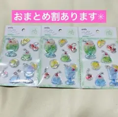 amifa セリア　メロンソーダ　ウォーターシール♡